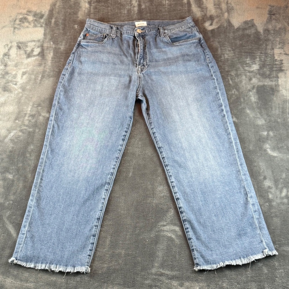 Hudson‎ Women's Jeans Noa Aim Size 31 Straight Leg High Rise Raw Hem Light Wash